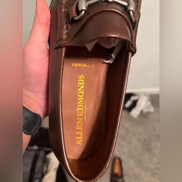 Allen Edmonds Men's Verona II Bit Loafer Leather Loafers Size 8.5 3E Brown - Picture 3 of 7